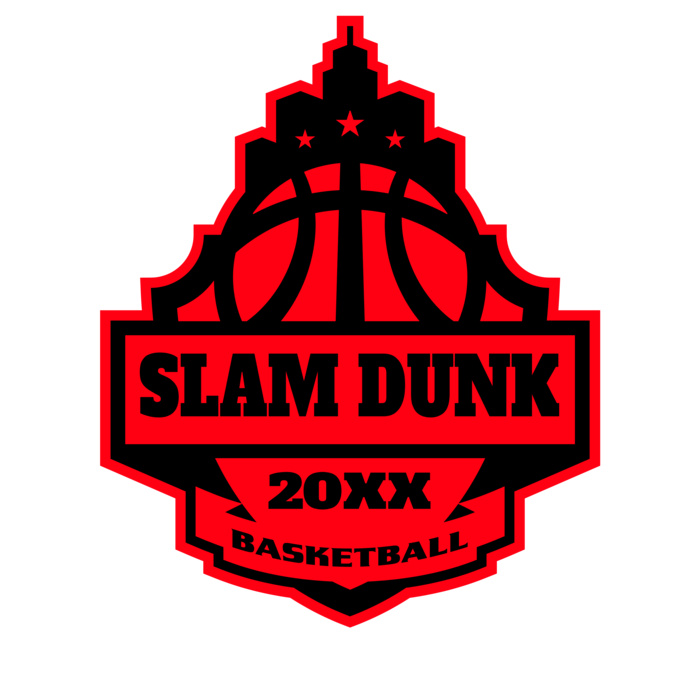 SLAM DUNK Basketball Logo Template Vignette