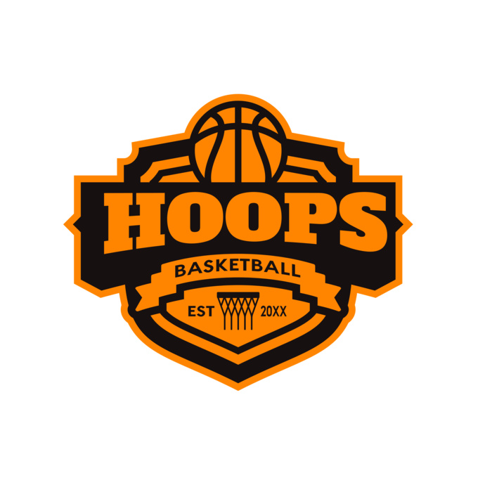 Hoops Basketball logo template 04 Vignette