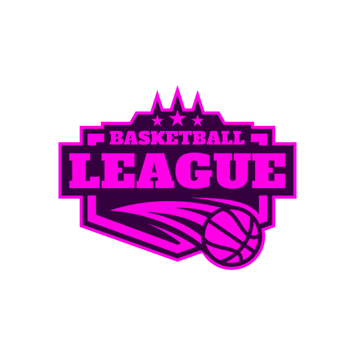League Basketball logo template 02 Vignette