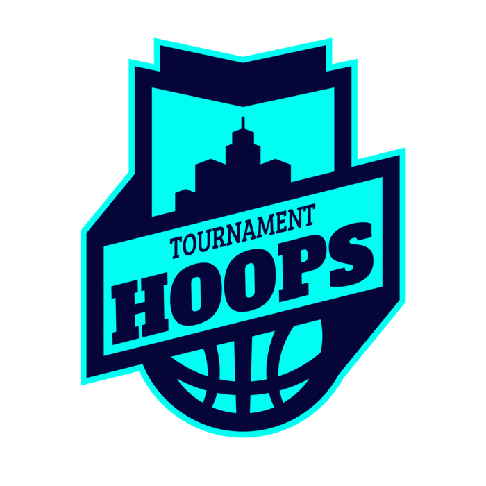 Hoops Tournament Basketball logo template Vignette