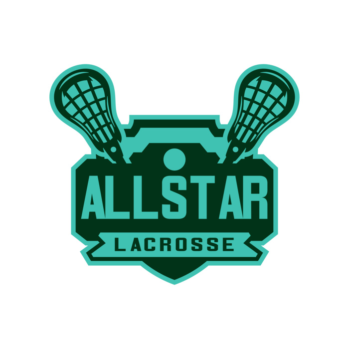 All stars Lacrosse Logo Template Vignette