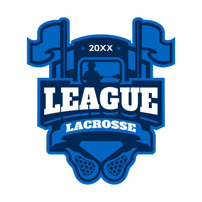 League Lacrosse Logo Template Vignette