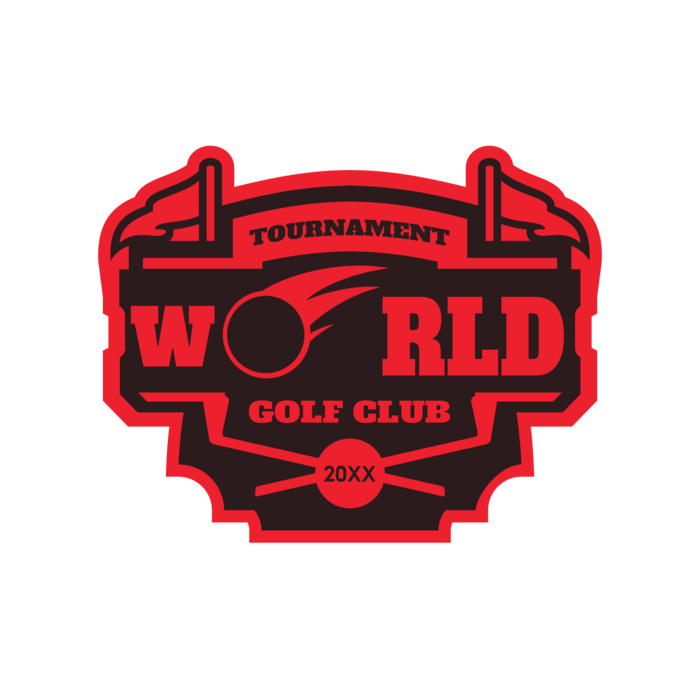 World Tournament Golf club logo template Vignette