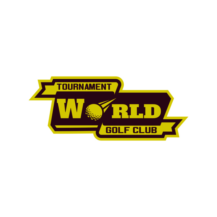 World Tournament Golf club logo template Vignette