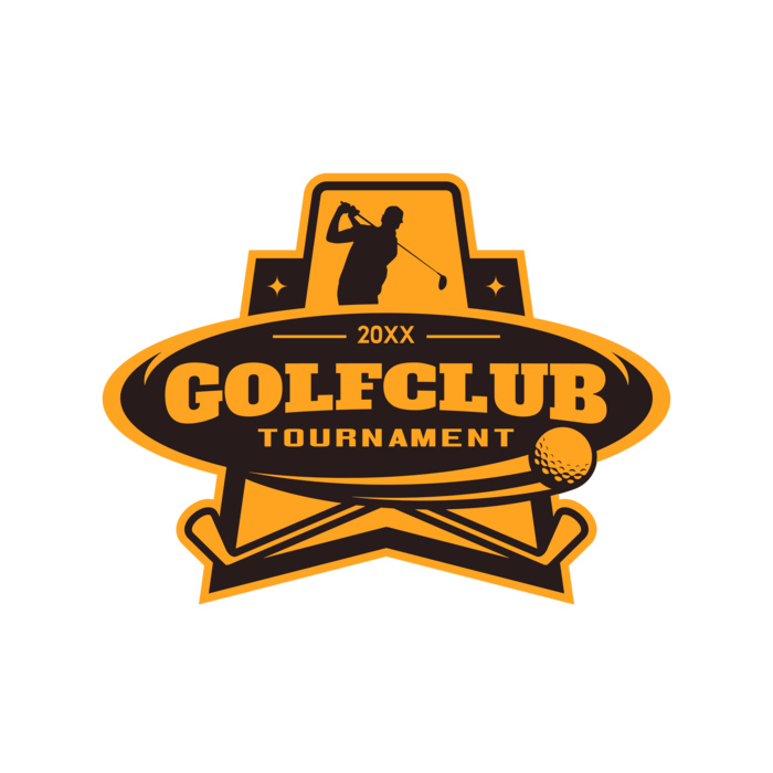 Golf club Tournament logo template 05 Vignette