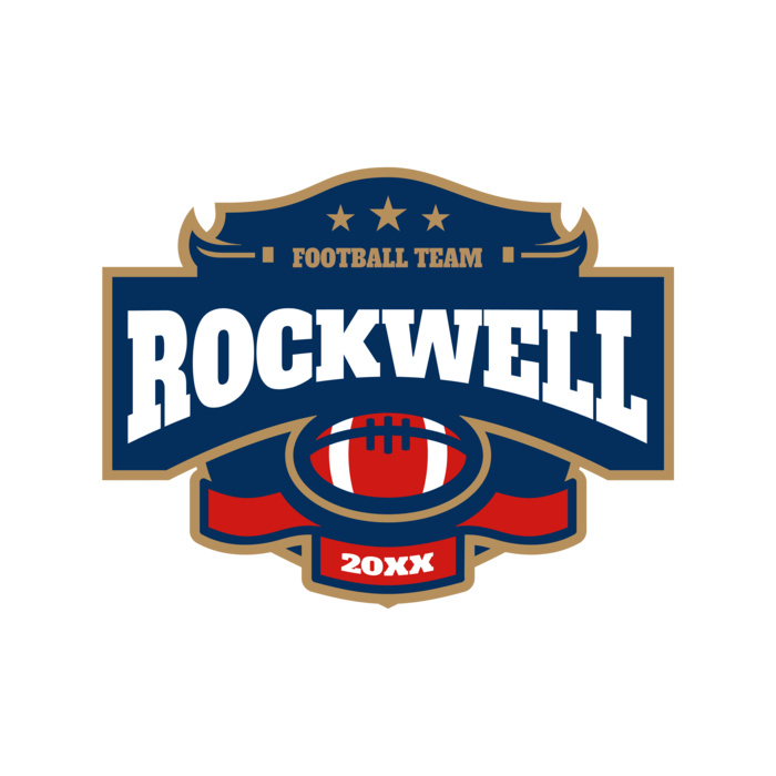 Rockwell Football team logo template Vignette