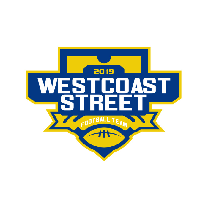 West Coast Street Football League logo template Vignette