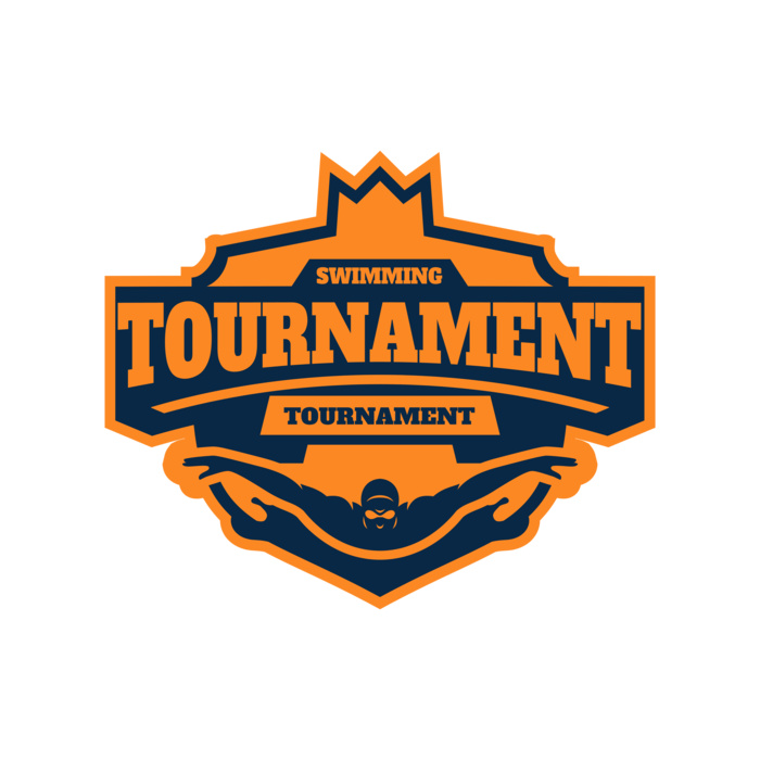 Swimming Tournament logo template Vignette