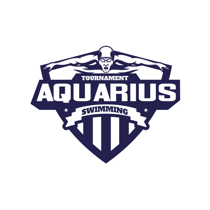 Aquarius Swimming Tournament logo template Vignette