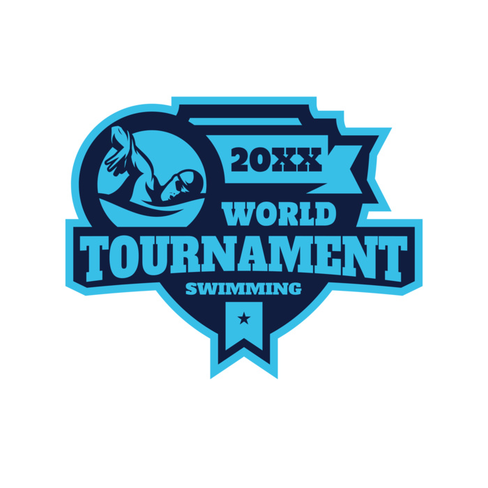 Tournament World  Swimming logo template Vignette