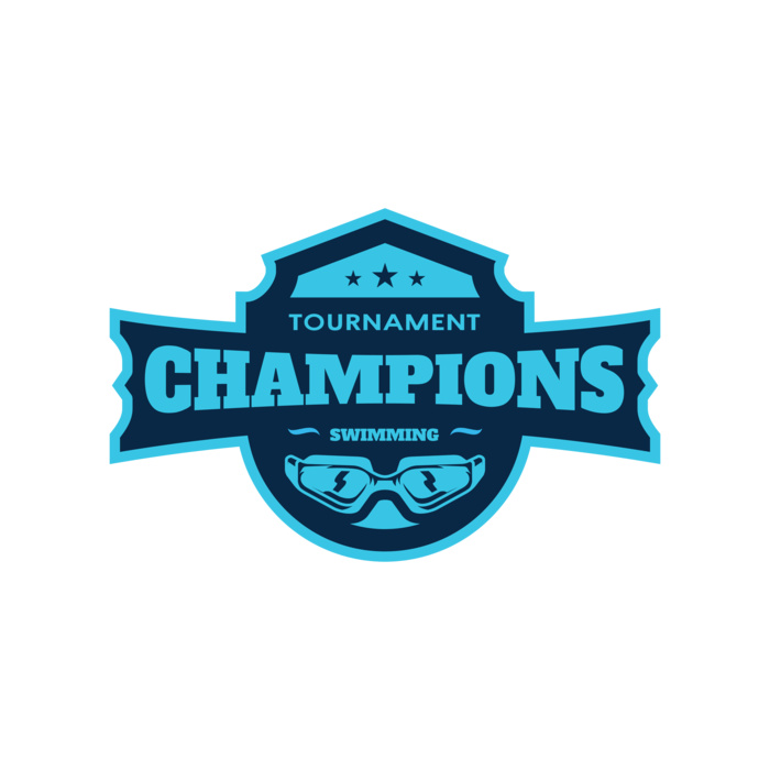Champions Tournament Swimming logo template Vignette
