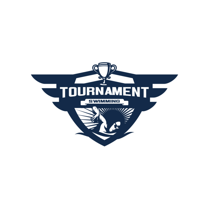 Swimming Tournament logo template 04 Vignette