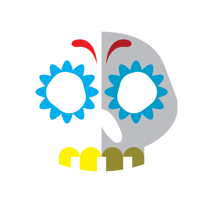 Elements Skull logo template 06 Vignette