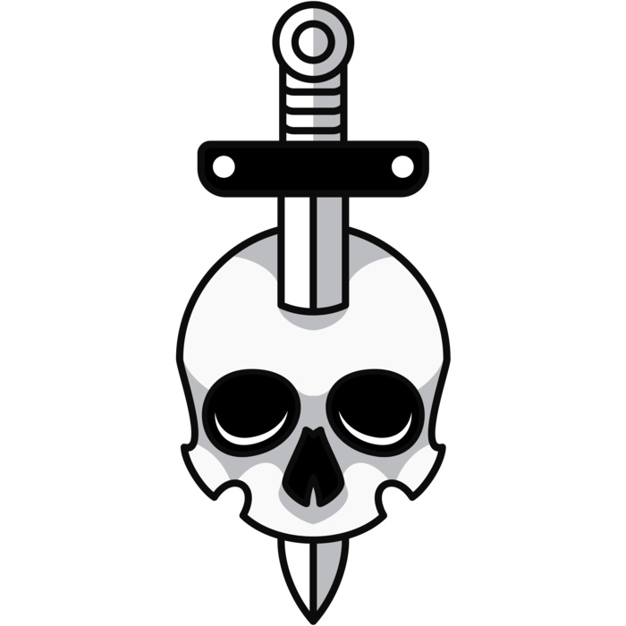 Elements Skull logo template 07 Vignette