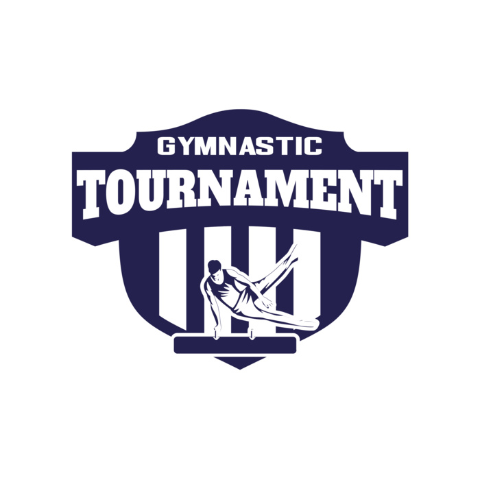 Gymnastic Tournament logo template Vignette