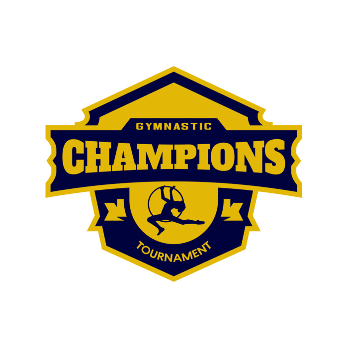 Champions Gymnastic Tournament logo template Vignette