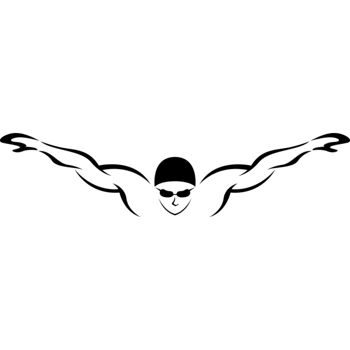 Swimming    Clipart 3 Vignette