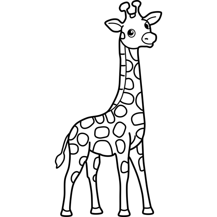 Giraffe   Clipart 3 Vignette