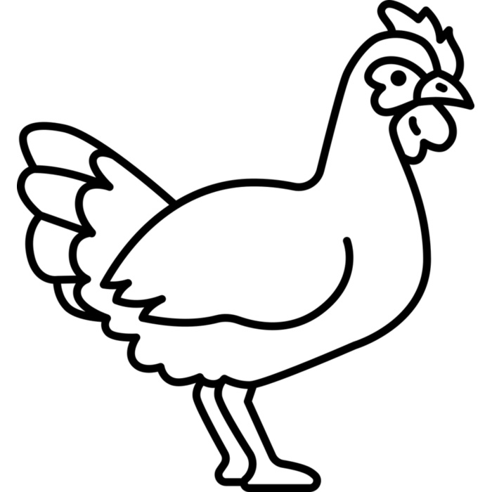 Hen   Clipart 3 Vignette