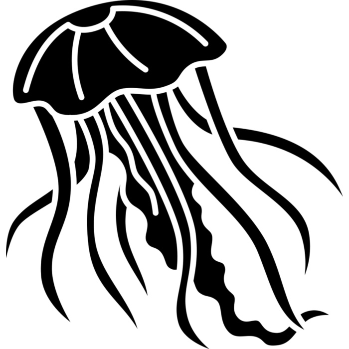 Jellyfish   Clipart 4 Vignette