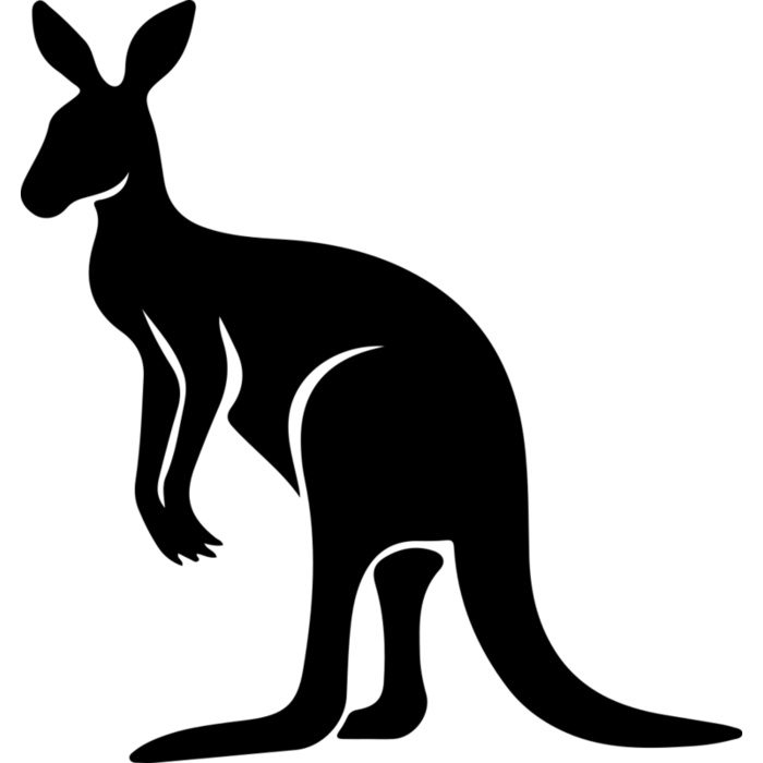 Kangaroo   Clipart 1 Vignette