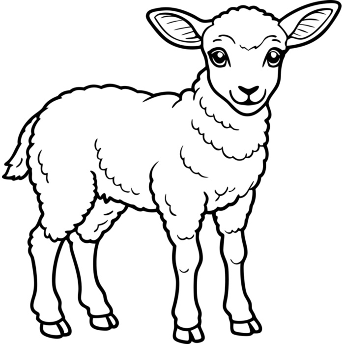 Lamb   Clipart 2 Vignette