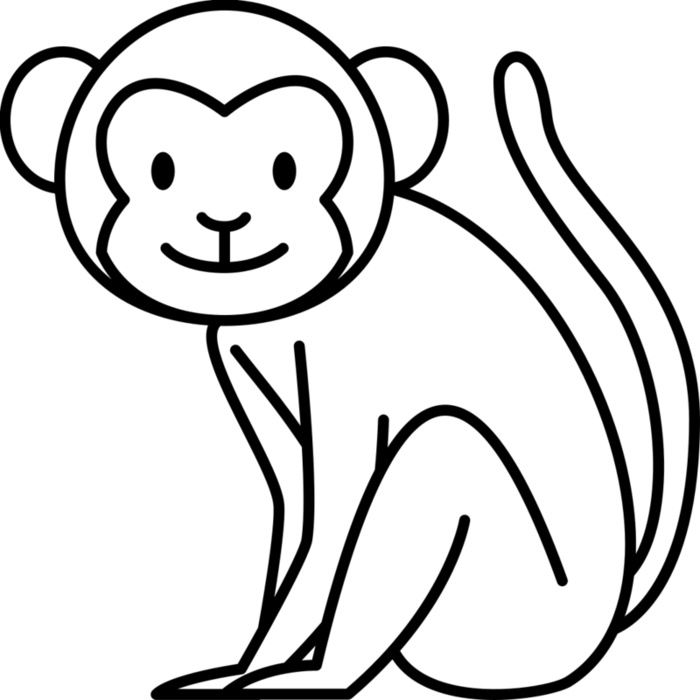 Monkey   Clipart 3 Vignette