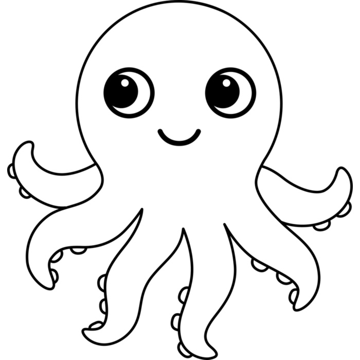 Octopus   Clipart 3 Vignette
