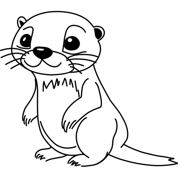 Otter   Clipart 1 Vignette