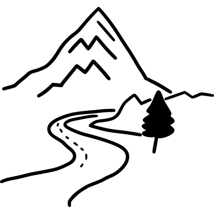 69 Mountain and River Vignette