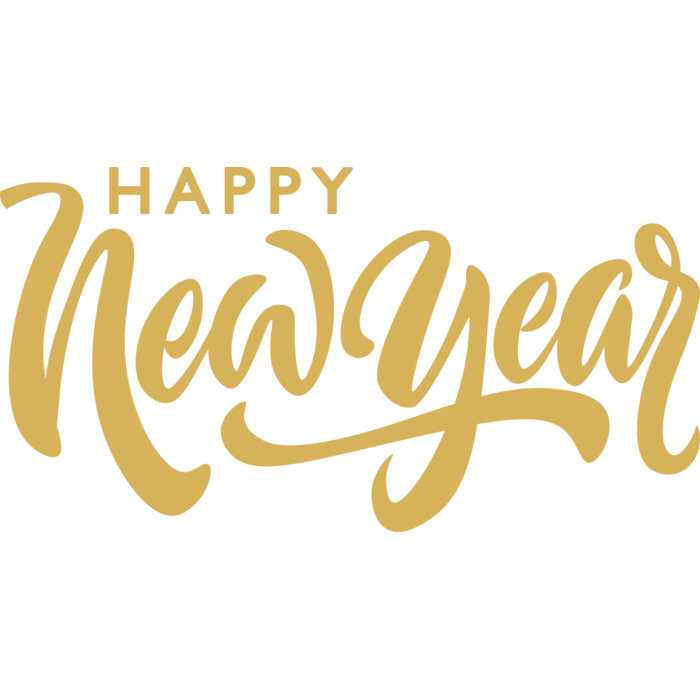 Happy New Year Gold Vignette