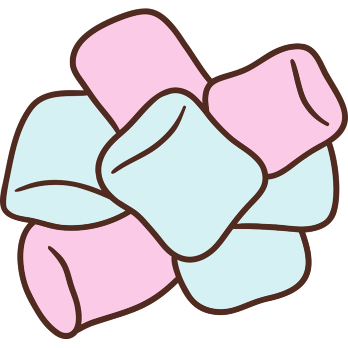 Colored Marshmallows Vignette