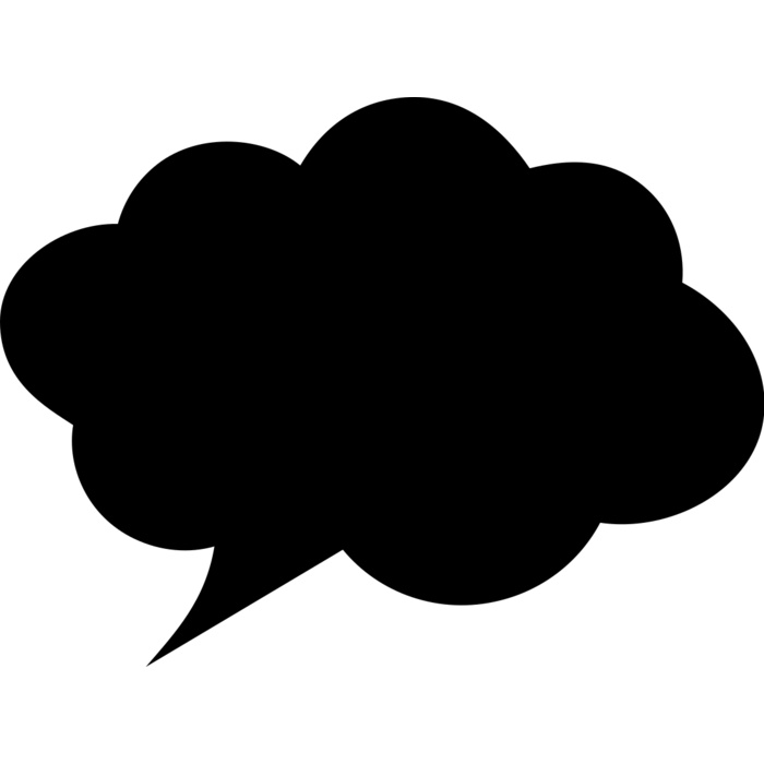 Cloud speech bubble Vignette