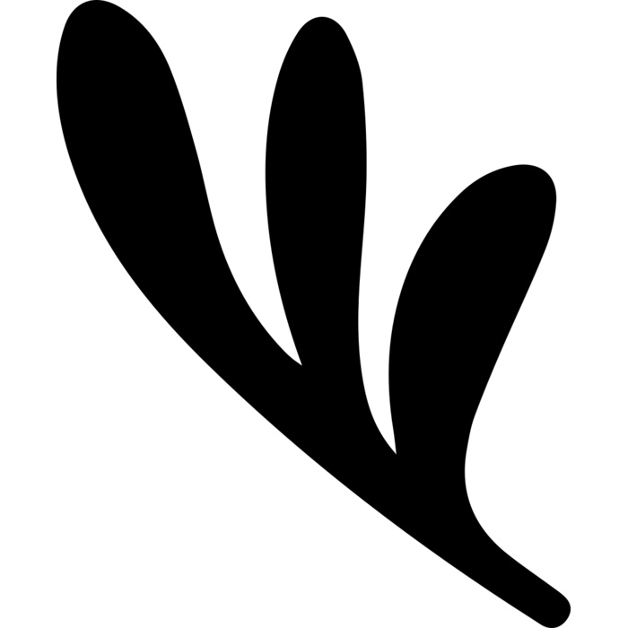 Curved Leaf Branch Vignette