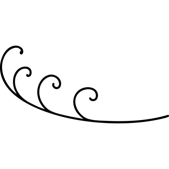 Curved Leaf Swirl Vignette