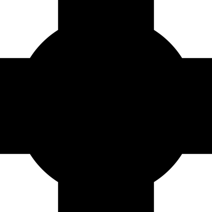 Cross Emblem Badge Vignette