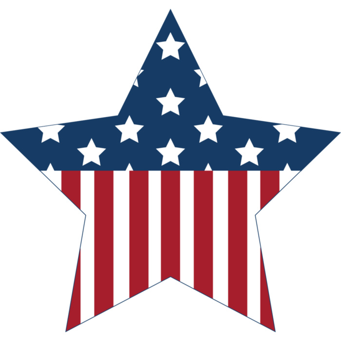 Patriotic Star Emblem Vignette