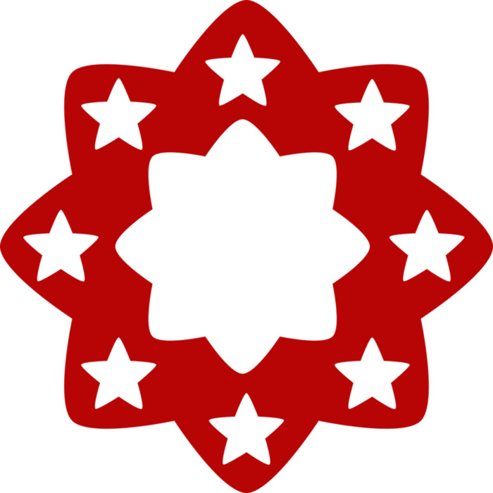 Patriotic Star Rosette Vignette