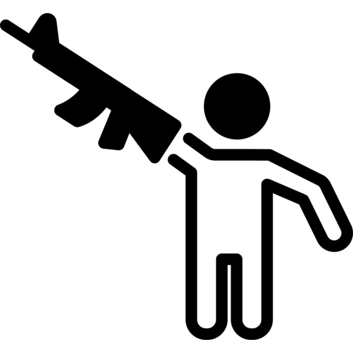 Soldier Carrying Rifle Vignette