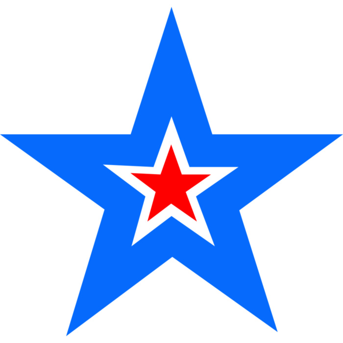 Outline and inner star Vignette