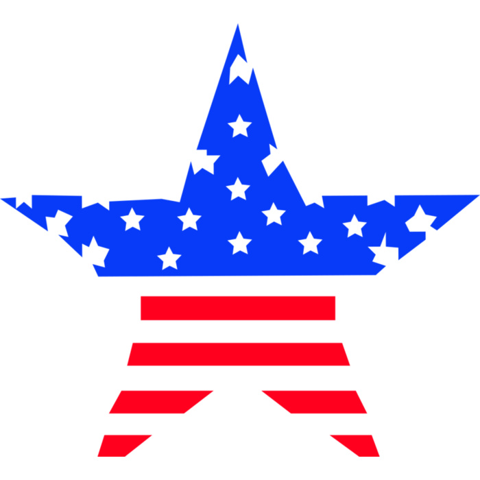Stars and Stripes Star Vignette