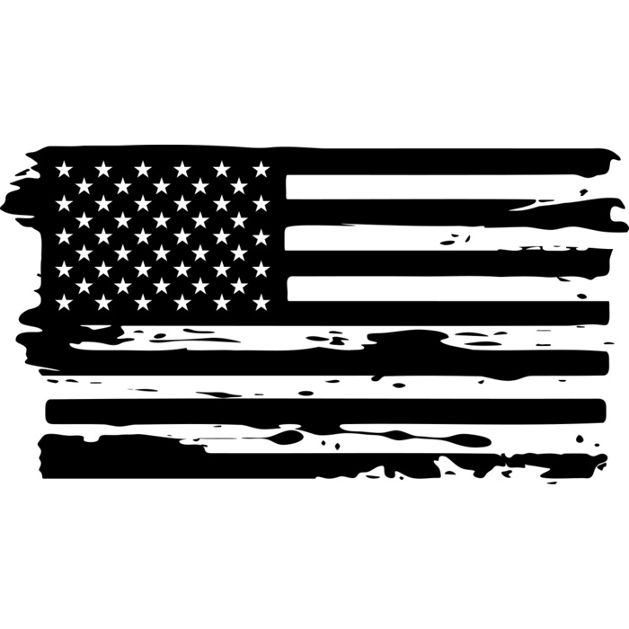 Grunge American Flag 2 Vignette