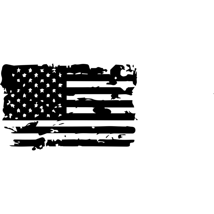 Grunge American Flag Vignette