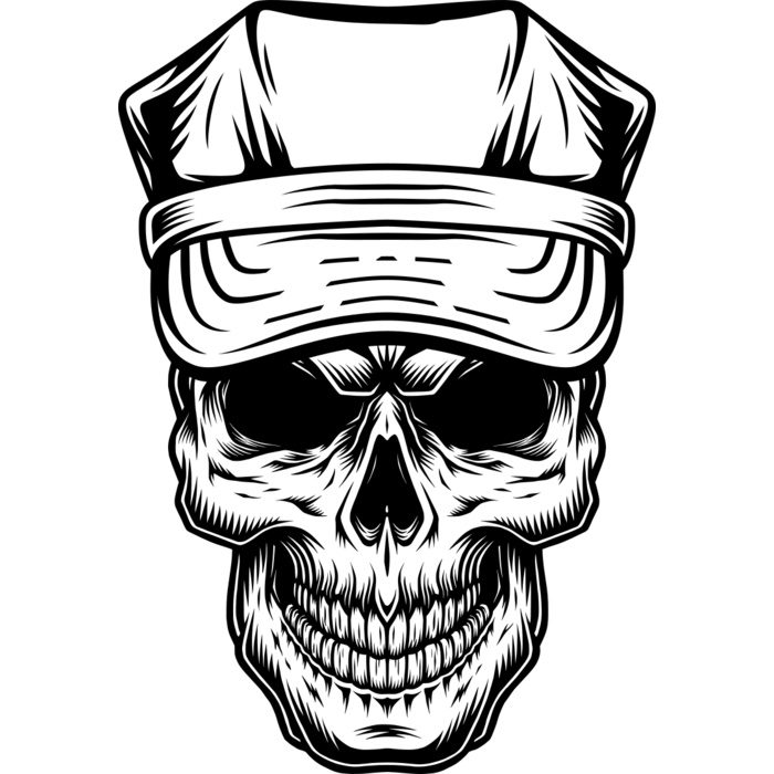 Military Skull Vignette