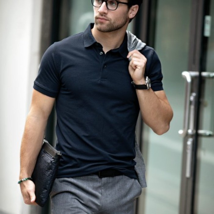 Polo stretch deluxe Harvard de marque Nimbus, très épais, coupe parfaitement ajustée. Vignette