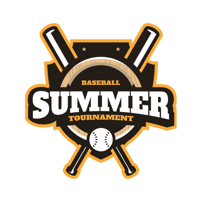 Summer Tournament Baseball logo template Vignette