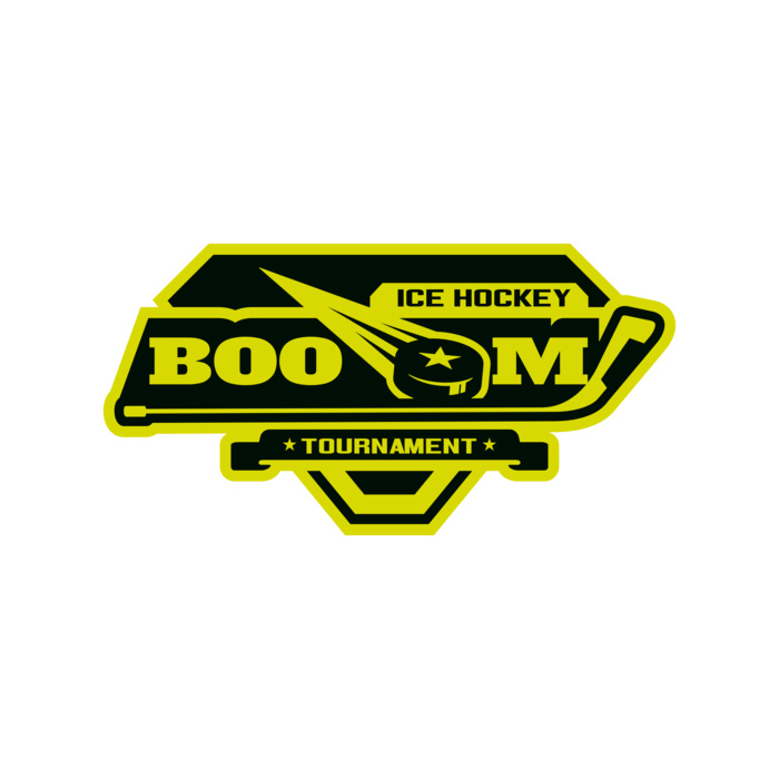 Boom Ice Hockey Tournament logo template Vignette