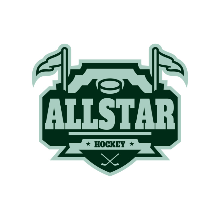 All Star Hockey Tournament logo template 02 Vignette