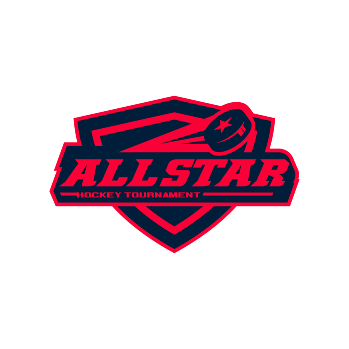All Star Hockey Tournament logo template Vignette