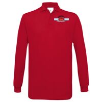 Polo Safran manches longues, finement piqué, de marque B&C Collection. Vignette